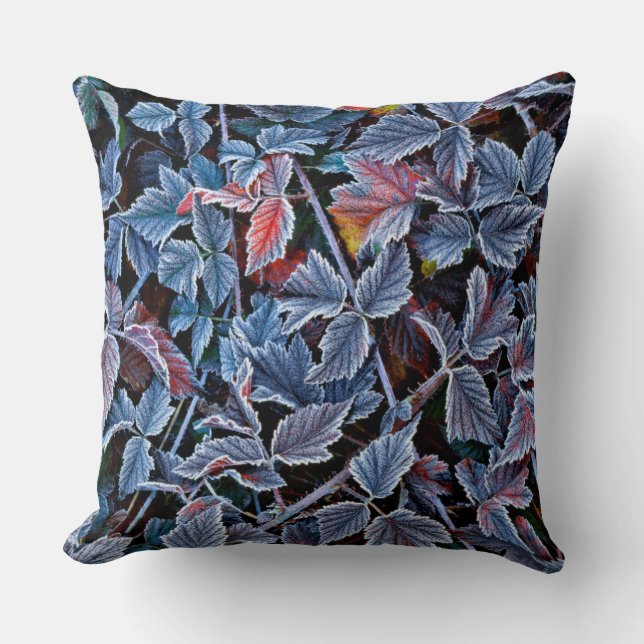 Coussin Gel sur les feuilles d'automne, Oregon (Recto)