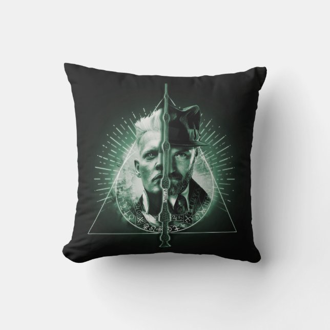 Coussin GELLERT GRINDELWALD™ contre Dumbledore (Recto)