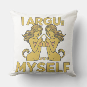 Coussin Gémeaux Je me dispute avec moi-même Graphique de z