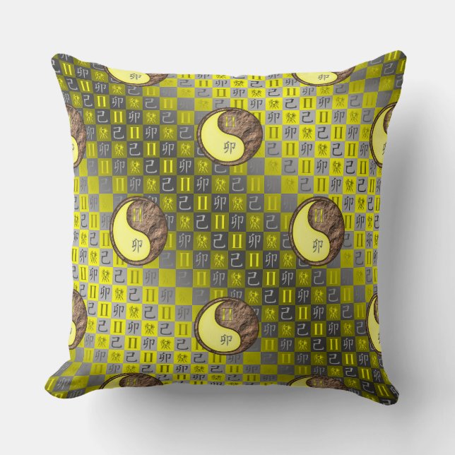 Coussin Gémeaux & Lapin de Terre (Recto)