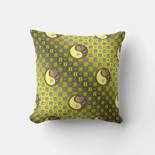Coussin Gémeaux & Lapin de Terre (Recto)