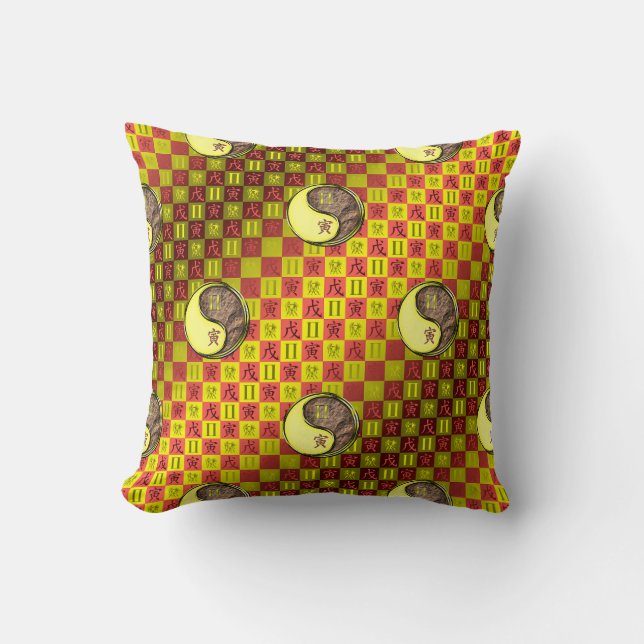 Coussin Gémeaux & Tigre de Terre (Recto)