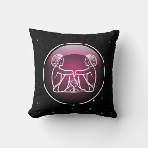 Coussin Gemini violet Zodiac