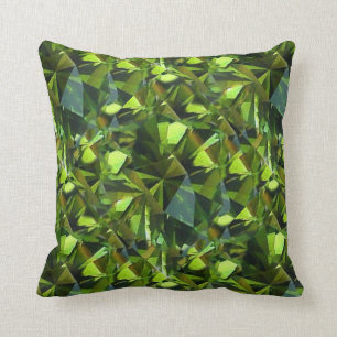 COUSSIN GEMME VERTE DE PIERRE PORTE-BONHEUR DE PERIDOT