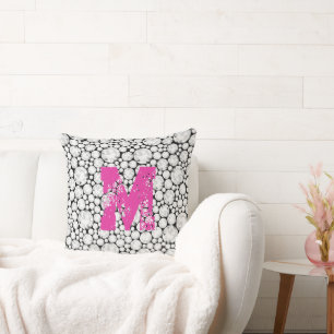 Coussin Gemmes de diamant Glam INITIAL Chic Grunge rose