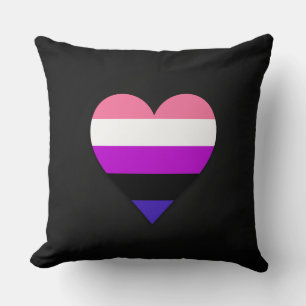 Coussin Genderfluidité orme conception du coeur