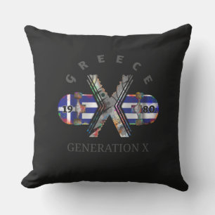 Coussin Génération X Greece Skateboard des années 1980