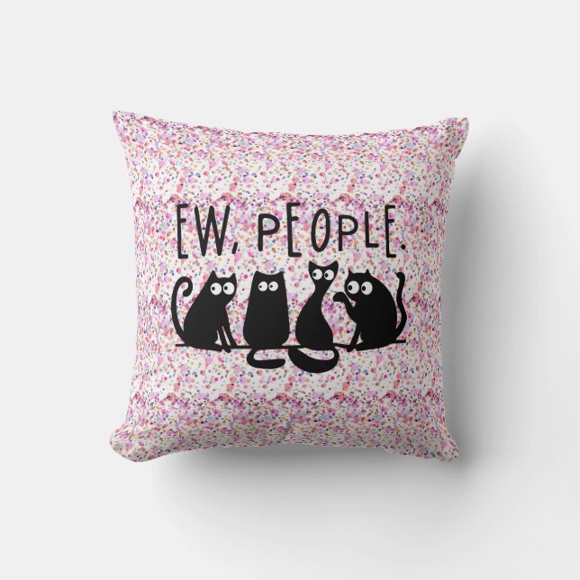 Coussin Gens dégueu Chats mignons Chats noirs (Recto)