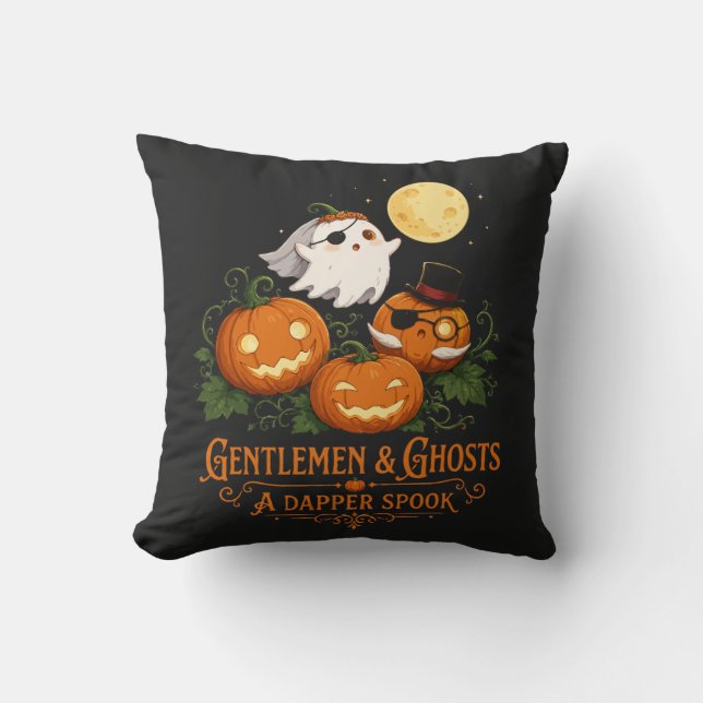 Coussin Gentlemen & Ghosts Halloween (Recto)