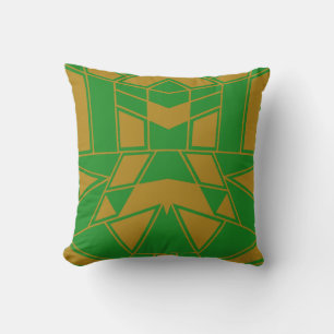 Coussin Géo #545 Or & Vert