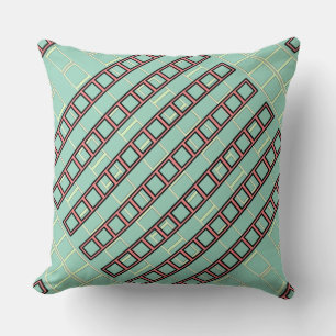 Coussin Géo Répéter Sarcelle