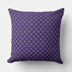 Coussin Geo violet et noir