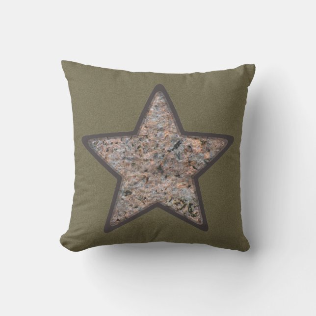 Coussin Géologie Rustique Rock Star sur Couleur personnali (Recto)