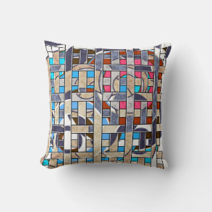 Coussin Géomètre de paysage artistique minimaliste moderne