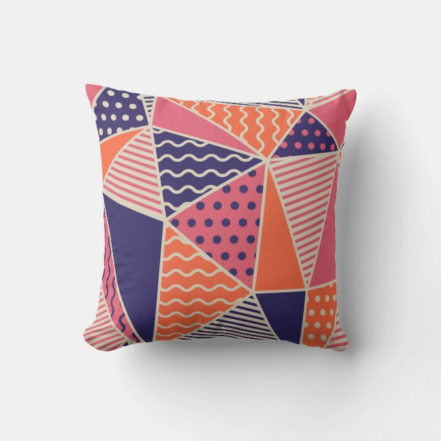 Coussin Geometric pattern. Abstract triangle background. V (Recto)