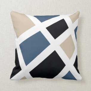 Coussin Géométrie blanche blanche beige