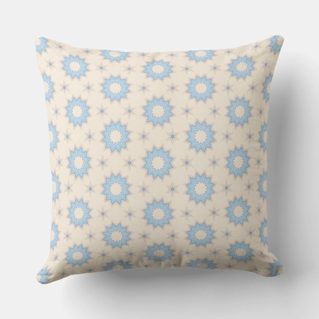 Coussin Géométrie Blue Starburst (Verso)