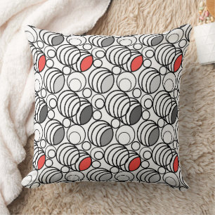 Coussin Géométrie cercles et anneaux décoration rétro anné