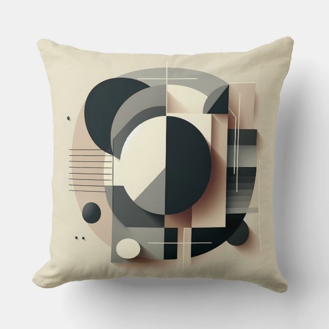 Coussin Géométrie dimensionnelle symétrique (Recto)