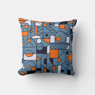 Coussin Géométrie minimaliste : Poster Abstrait rétro