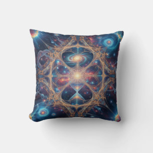 Coussin Géométrie sacrée cosmique Art de mandala de galaxi