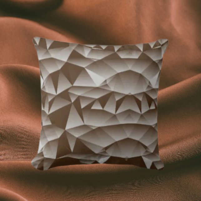 Coussin Géométrie subtile Brown (Créateur téléchargé)