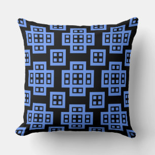 Coussin Géométrique 030614 - Bébé bleu sur noir