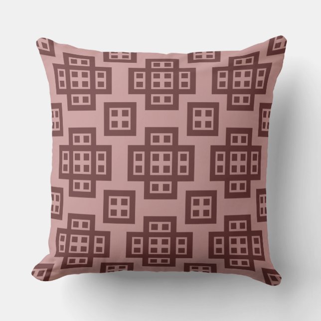 Coussin Géométrique 030614 - Nuances de Brown (Recto)
