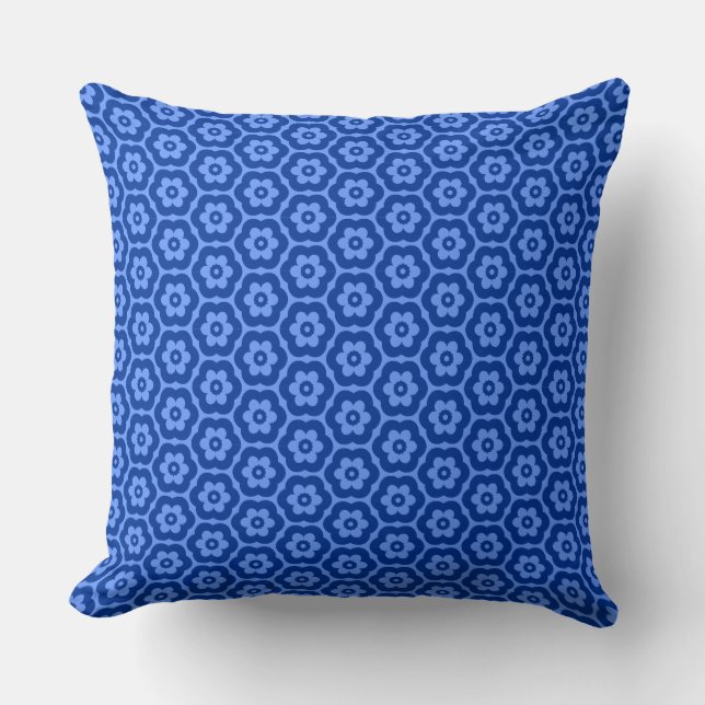 Coussin Géométrique 280514 (03) - Tons de bleu (Recto)