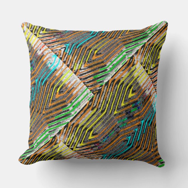 Coussin Géométrique Afrocentrique (Recto)
