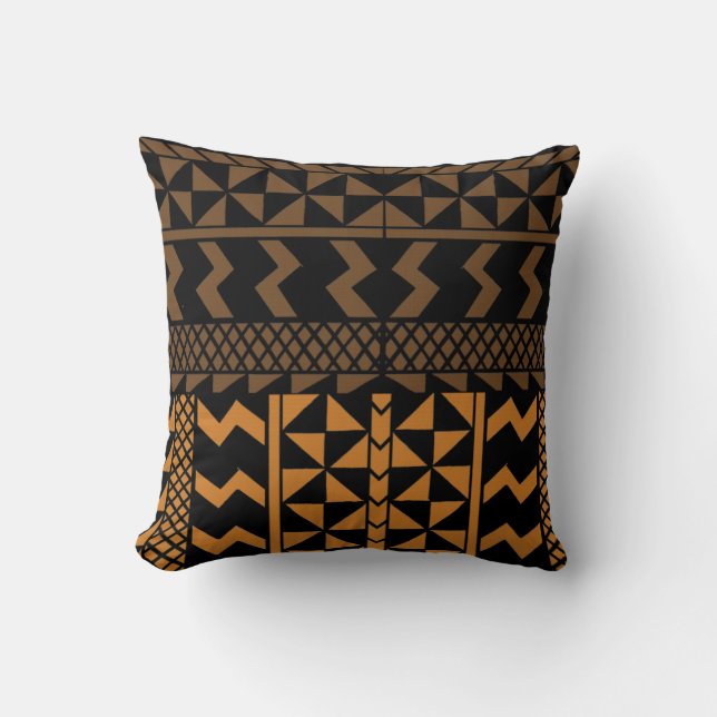 Coussin Géométrique Afrocentrique (Recto)