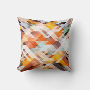 Coussin Géométrique blanche orange : Arrière - plan polygo