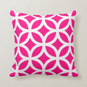 Coussin géométrique de motif dans les roses indien