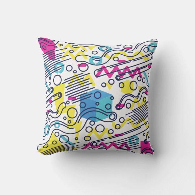 Coussin Géométrique des années 90 (Recto)