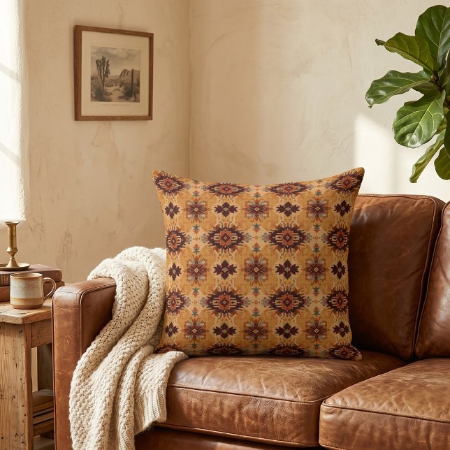 Coussin Géométrique doré du Sud-Ouest (Créateur téléchargé)
