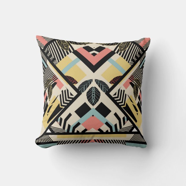 Coussin Géométrique minimaliste : conception Motif (Recto)
