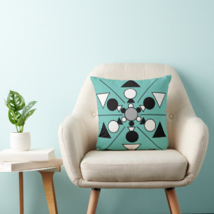 Coussin Géométrique Moderne du Milieu du Siècle