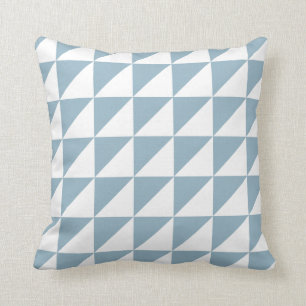 Coussin géométrique moderne en bleu Aquamarine