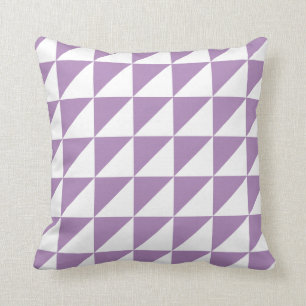 Coussin géométrique moderne en violet africain