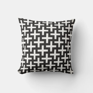 Coussin Géométrique noir et blanc
