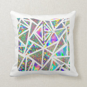 Coussin géométrique olographe