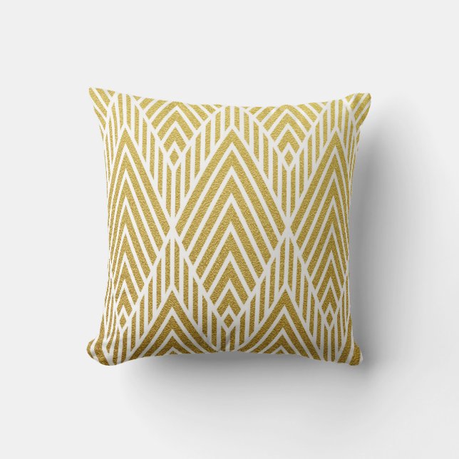 Coussin Géométrique or brillant sans couture motif (Recto)