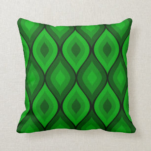 Coussin Géométrique ovale  vert