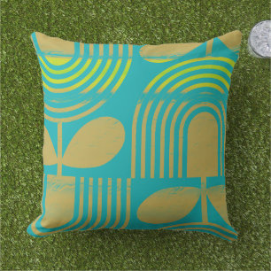 Coussin Géométrique Pastel d'Été Moderne