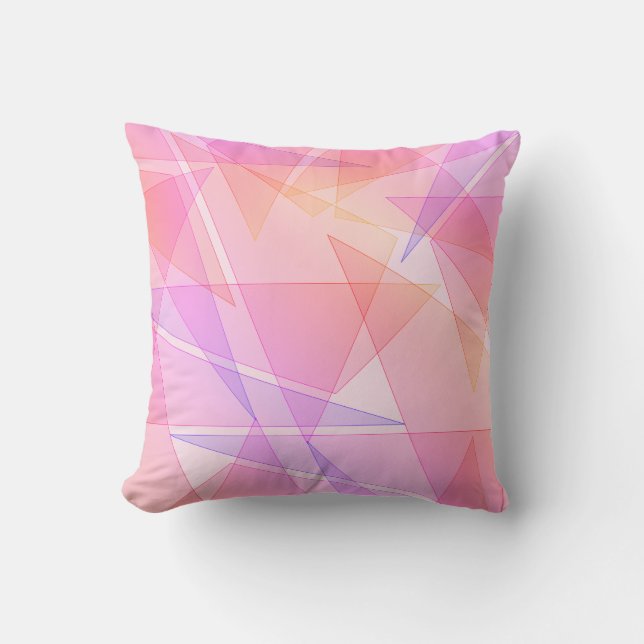 Coussin Géométrique rose (Recto)
