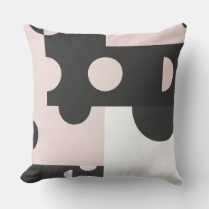 Coussin Géométrique rose et gris
