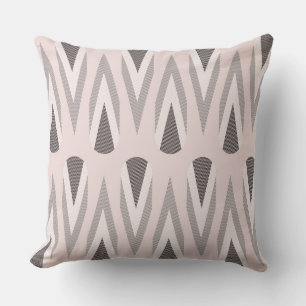 Coussin Géométrique rose et gris