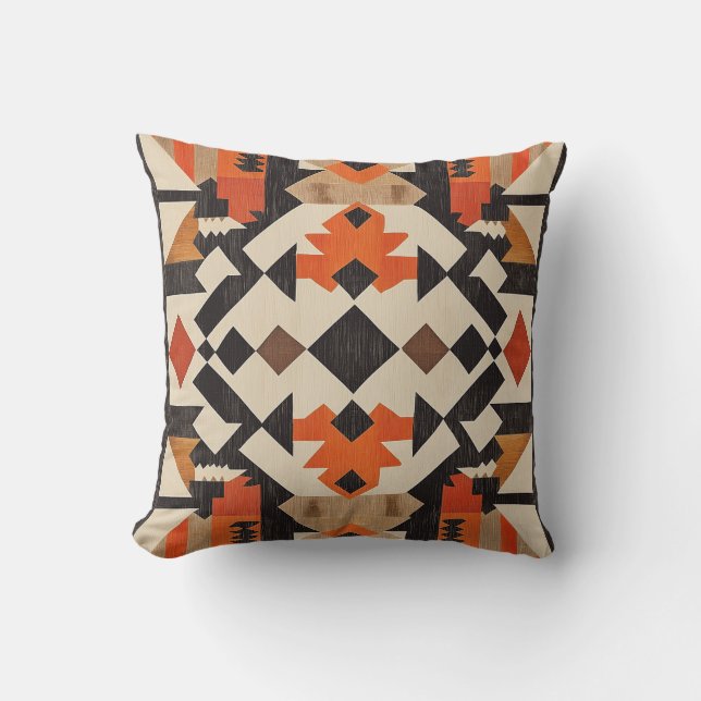 Coussin géométrique Tribal Bold (Recto)