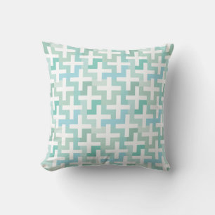Coussin Géométrique vert de Seafoam