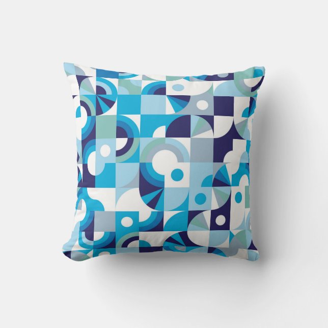 Coussin Géométrique Vibrante : Moderne sans couture (Recto)